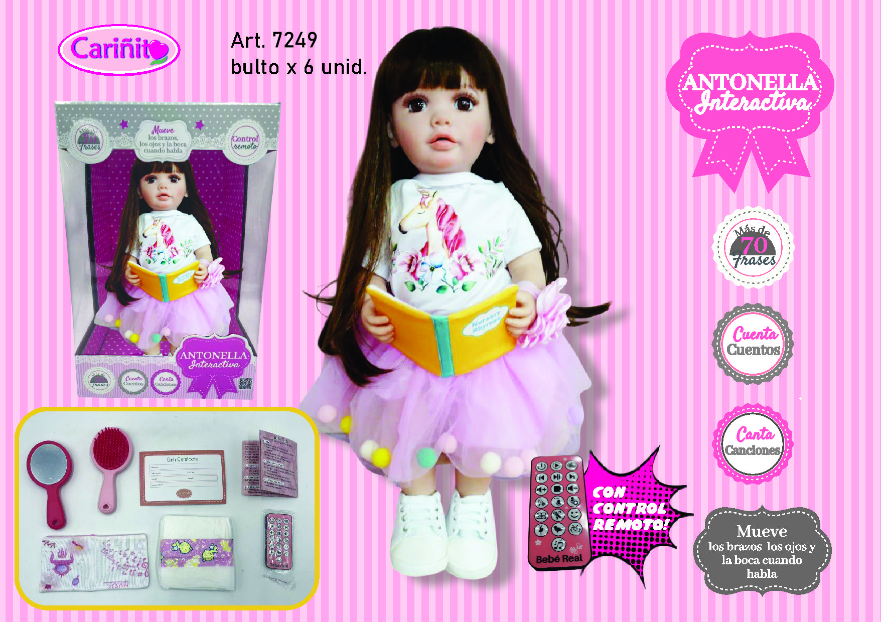 Muñeca Antonella interactiva Juguetech