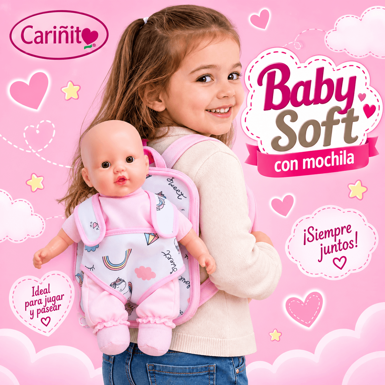 Art. 991 Bebe Soft con Mochila portabebe - Imagen 2